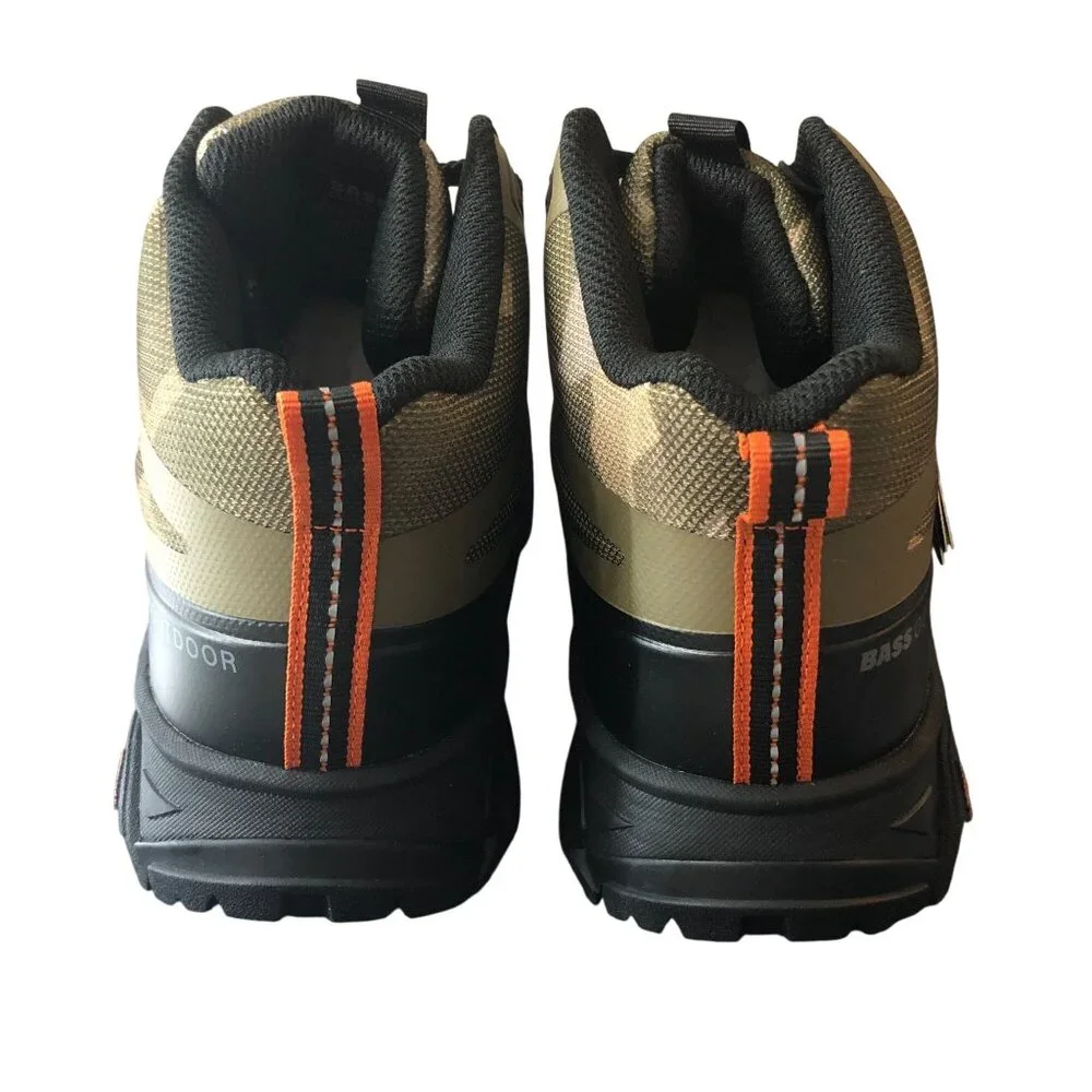 Bass Outdoor Mens Peak Seamless Hiker Mid Boots Camo Green Black US 13